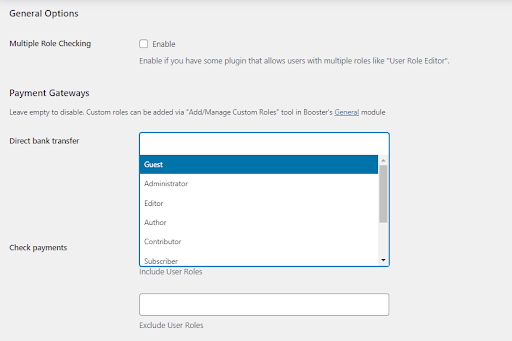 Gateway By User Role